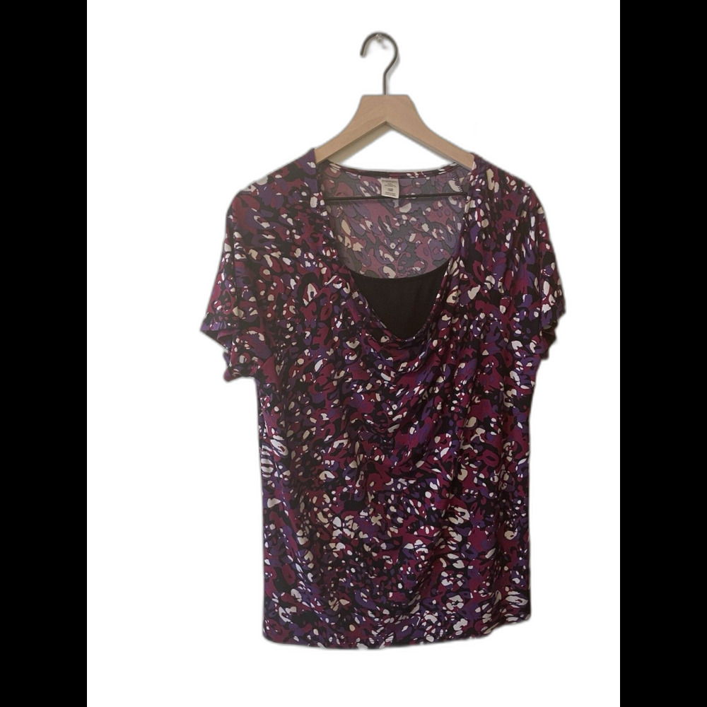 Women’s purple and black blouse size 1X 16 W